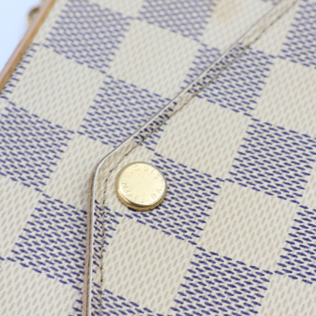 Louis Vuitton Felicie Pochette Damier Azur Handbag