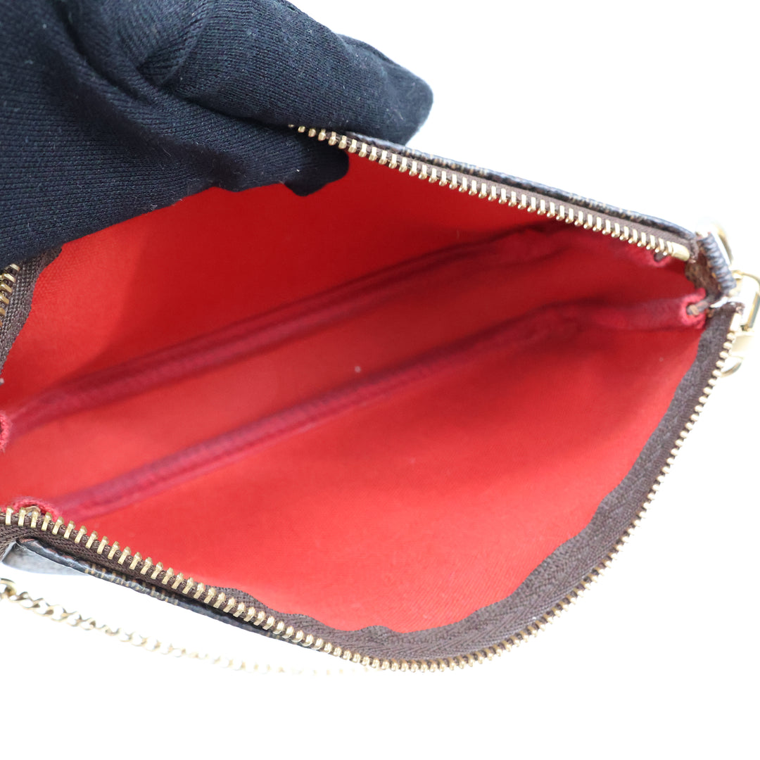Louis Vuitton Medium Pochette Accessories Brown Damier Clutch Bag