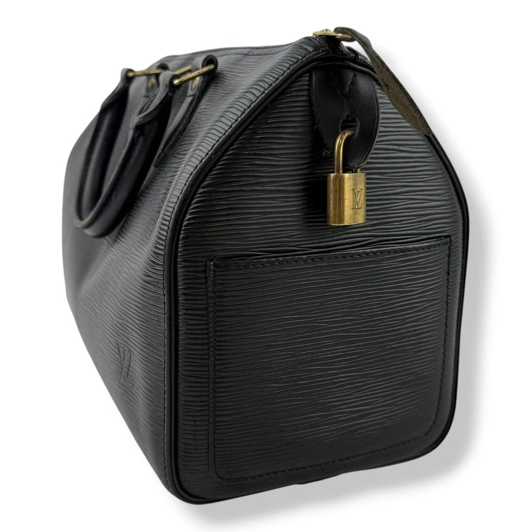 Louis Vuitton Black Epi Leather Speedy 28 Handbag