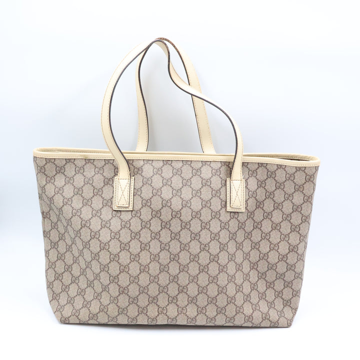 Gucci Canvas Beige\White Tote Handbag
