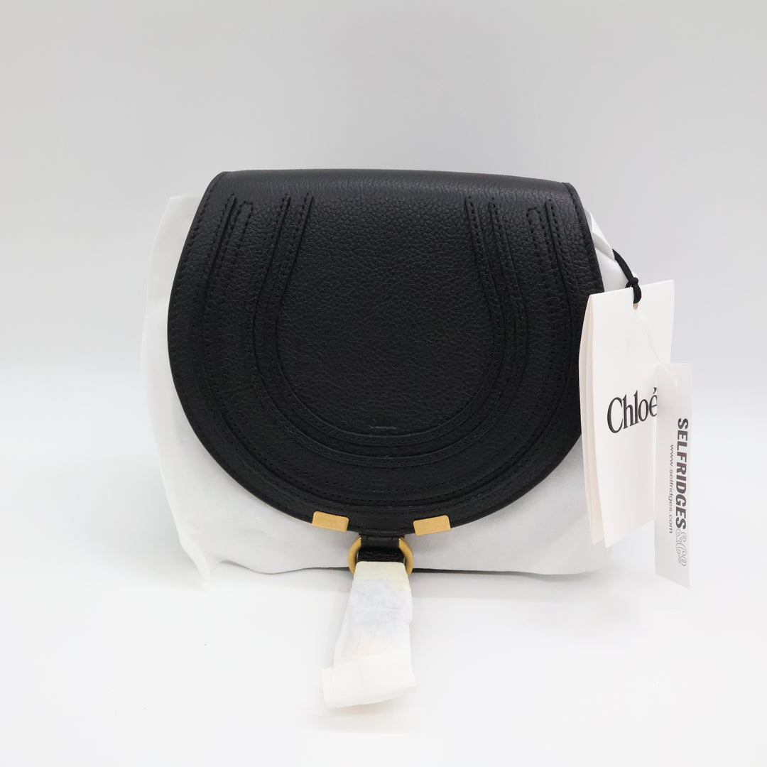 Chloe Black Marcie Grained Handbag