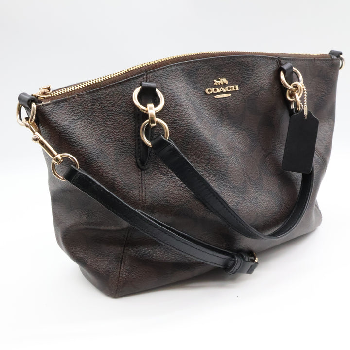 Coach Signature Canvas Kelsey Tote Handbag