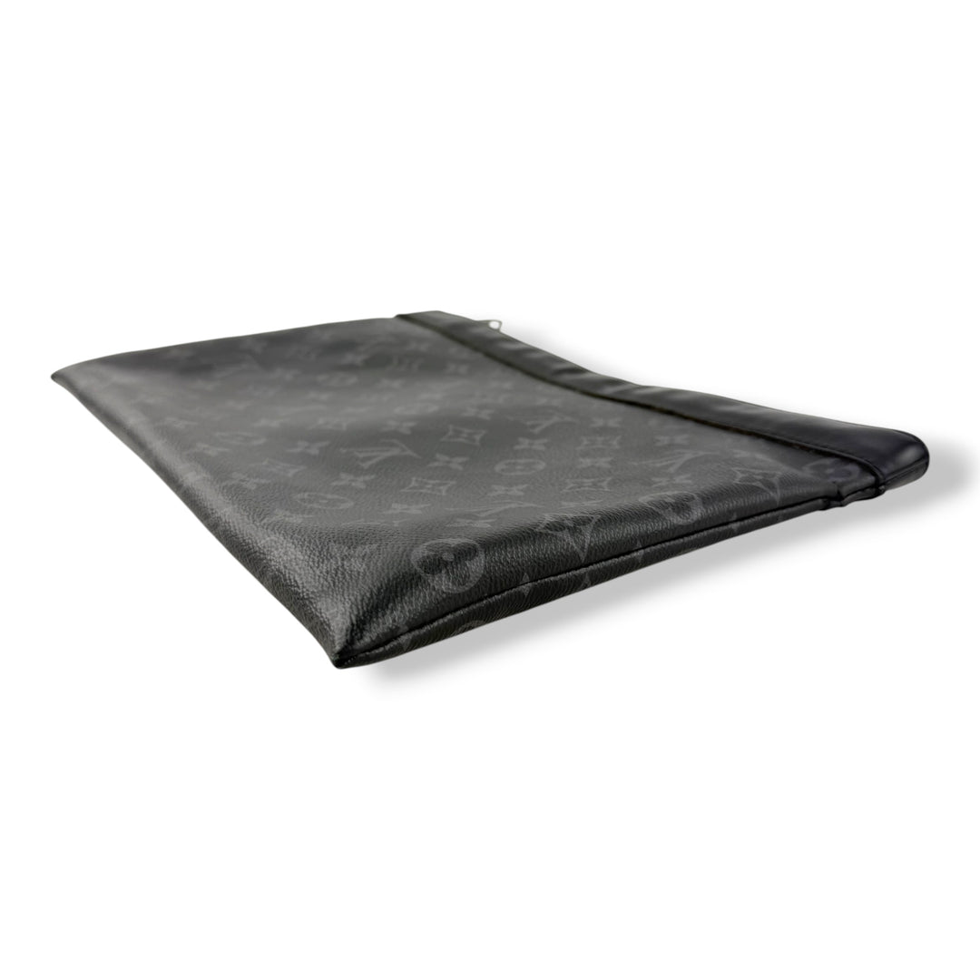 Louis Vuitton Black Monogram Pochette Eclipse Clutch Pouch