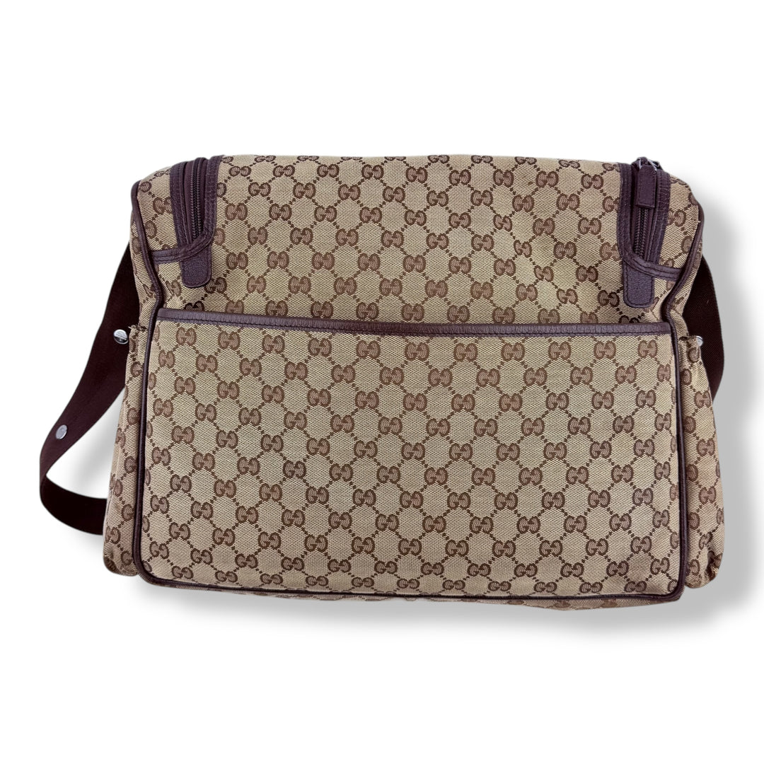 Gucci GG Canvas Beige Large Baby Changing Bag