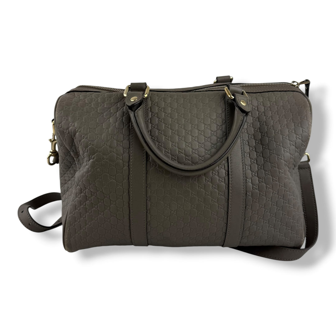 Gucci Guccissima Beige GG Monogram Boston 30 Bag
