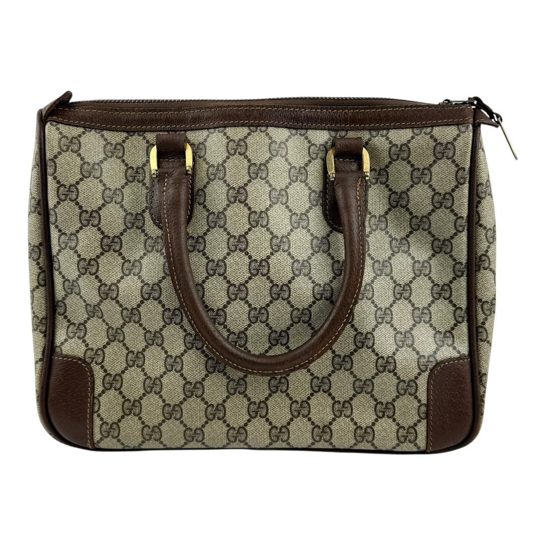 Gucci Beige GG Monogram Boston Canvas Bag