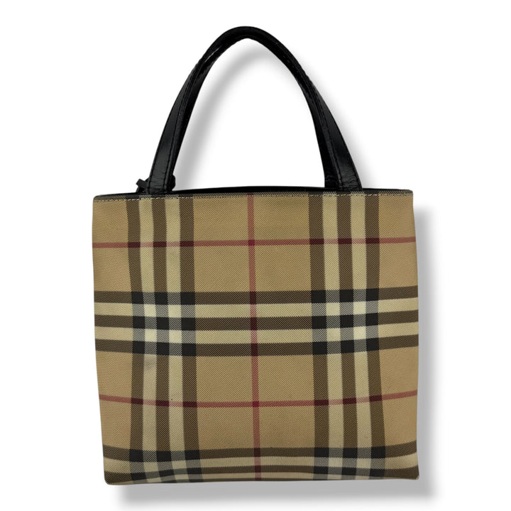 Burberry Nova Check Mini Beige Tote Handbag