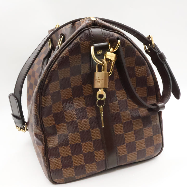 Louis Vuitton Damier Ebene Brown Speedy Bandouliere 35 Handbag