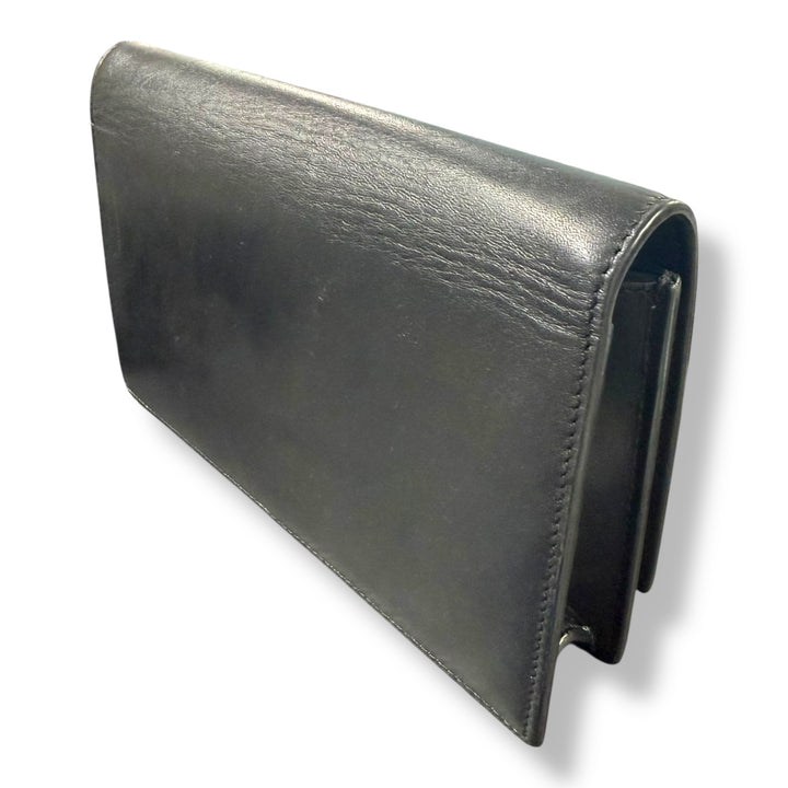 Saint Laurent YSL Black Leather Kate Tassel Wallet On Chain Handbag