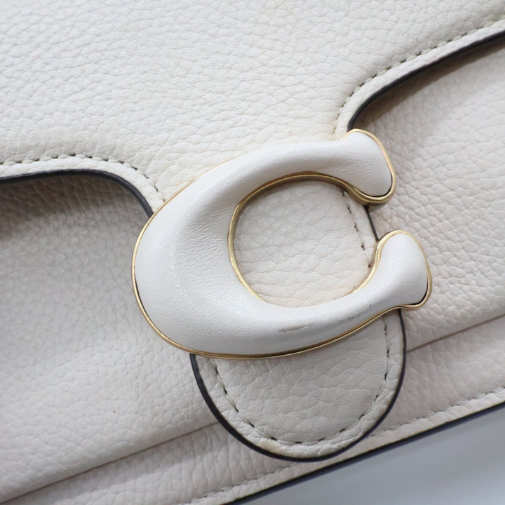 Coach Tabby Wallet On Chain Cream Leather Handbag