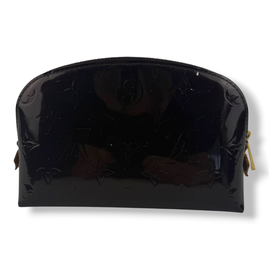 Louis Vuitton Vernis Patent Leather Amarante Monogram Travel Cosmetic Pouch