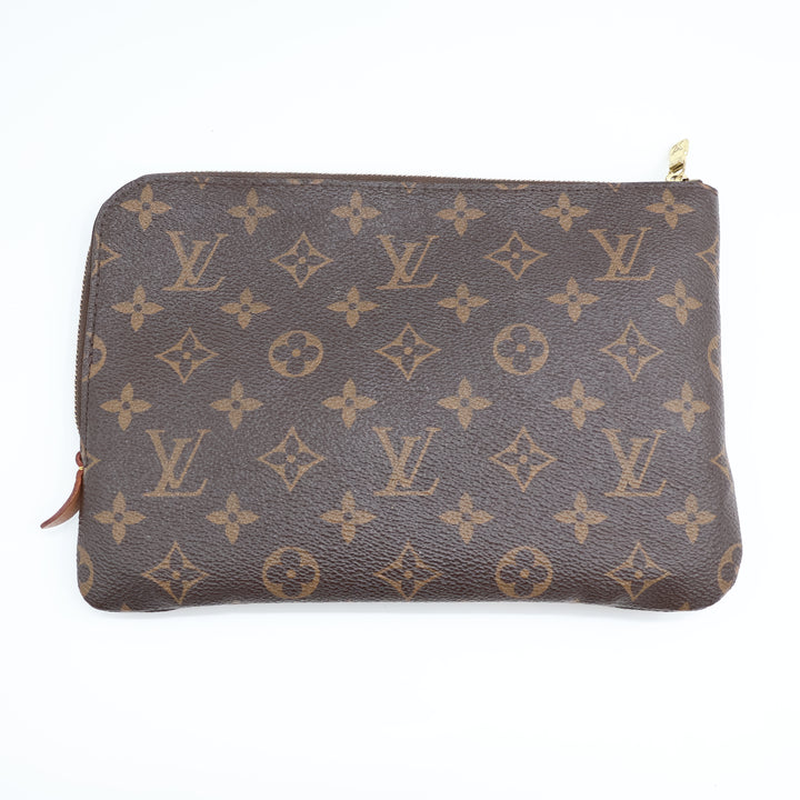 Louis Vuitton Brown Monogram Etui PM Voyage Pouch Bag