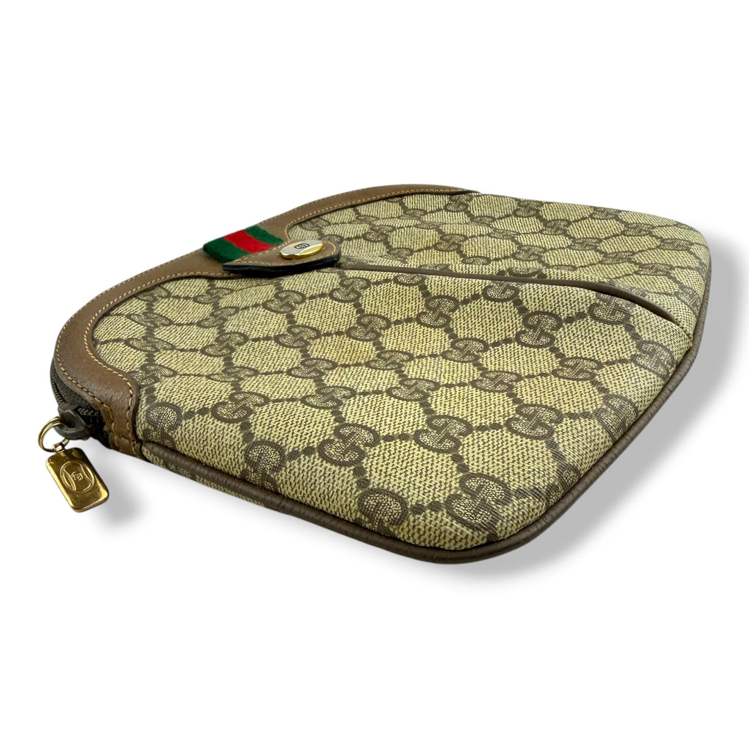 Gucci Vintage Beige Sherry Line Crossbody Handbag