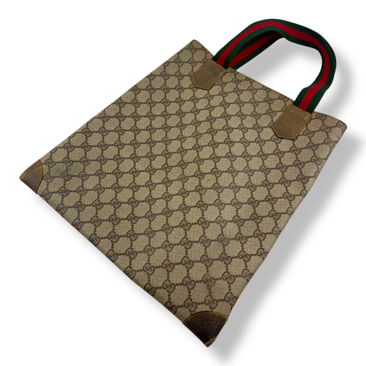 Gucci GG Sherry Line Monogram Beige Tote Handbag