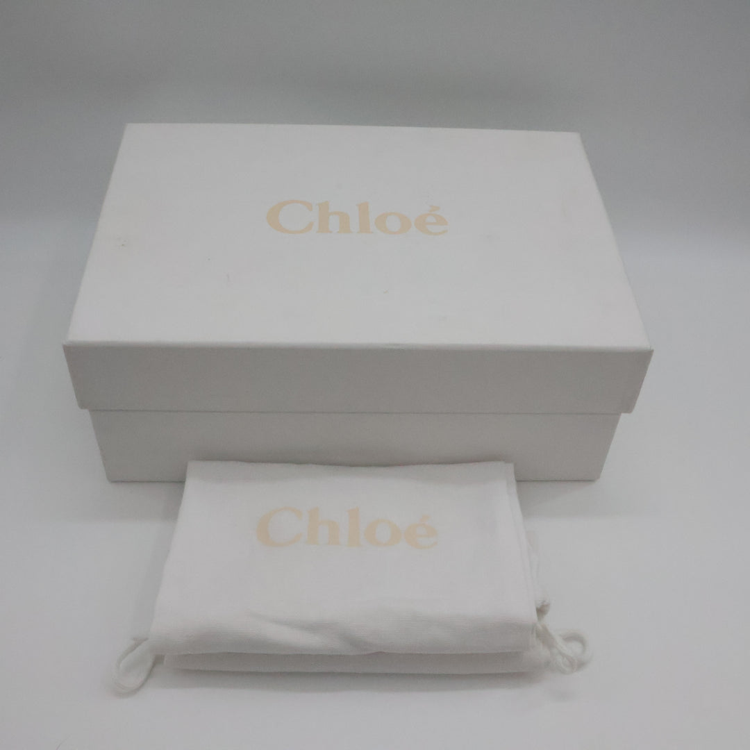 Chloe Woody Logo-Tape Flat Sandals UK 5 / EU 38