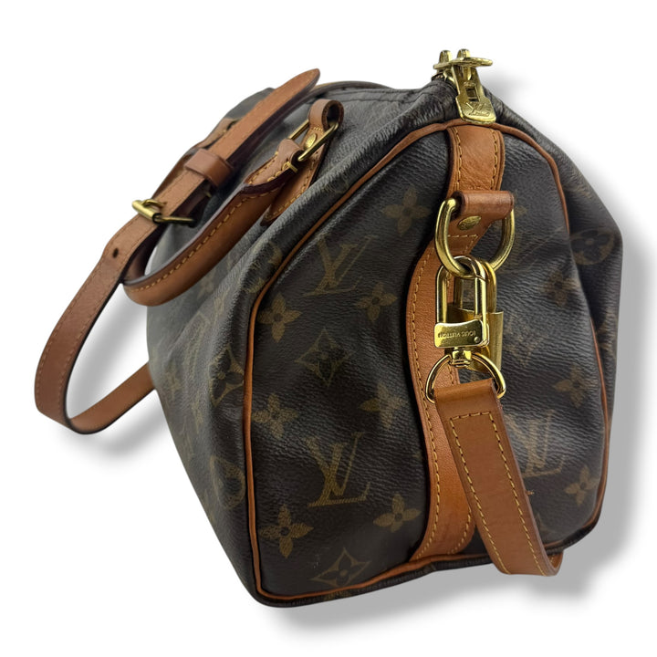 Louis Vuitton Brown Monogram Speedy Bandouliere 25 Handbag