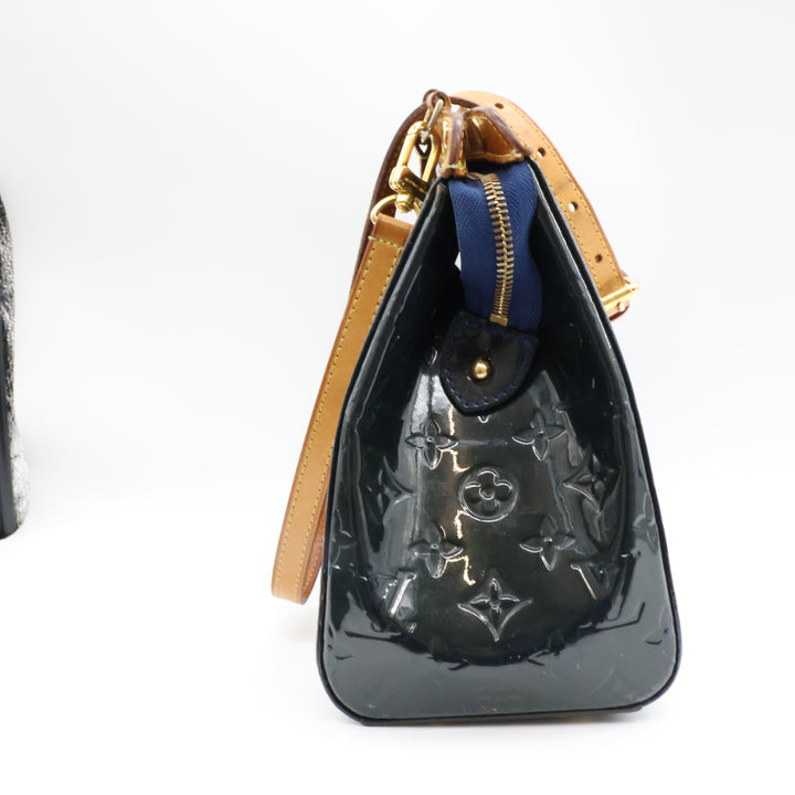 Louis Vuitton Brea MM Sea Green Vernis Patent Leather Handbag