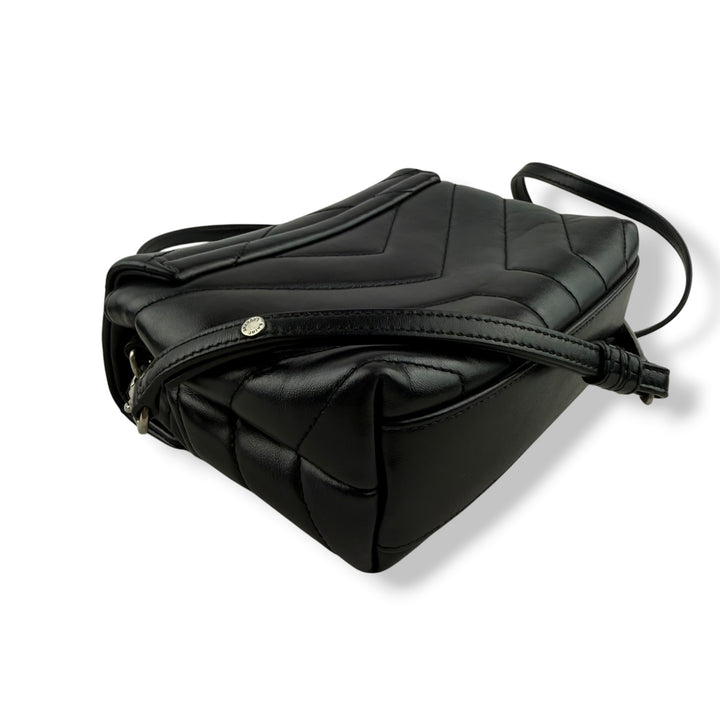 Saint Laurent YSL Black Toy LouLou Quilted Leather Handbag
