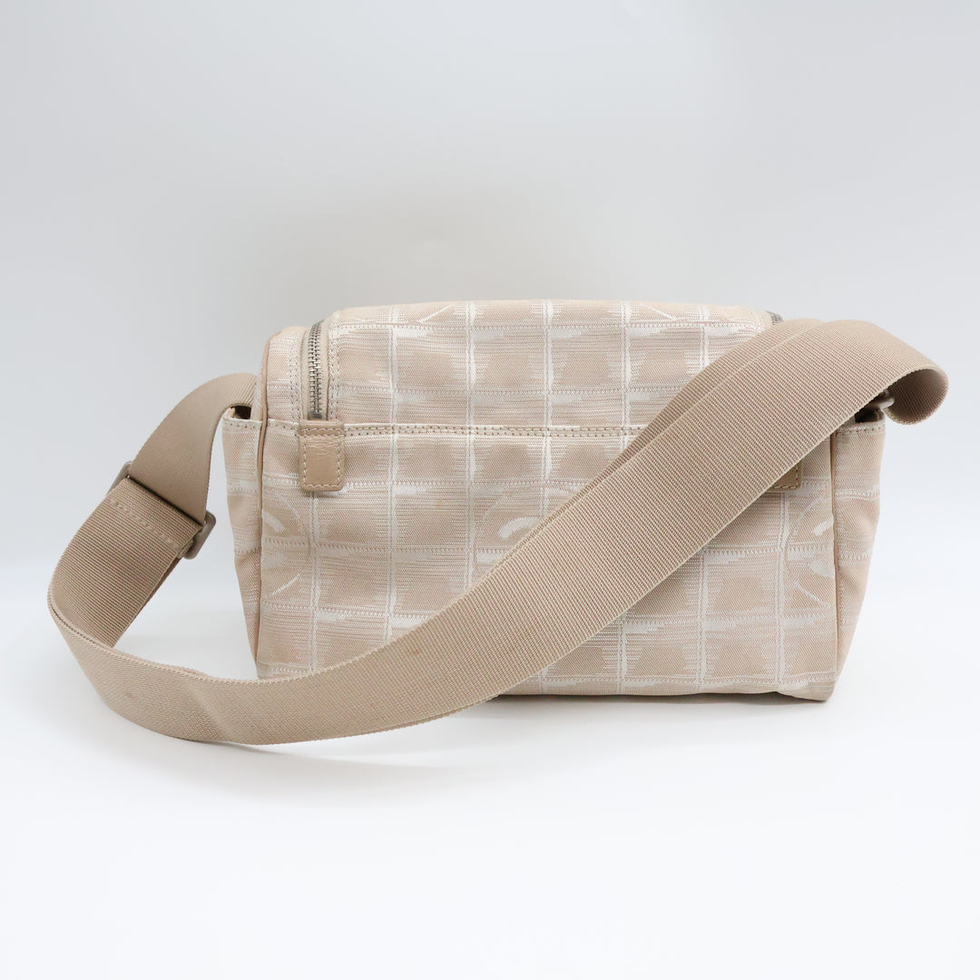 Chanel Nude/White Travel Line Shoulder Handbag