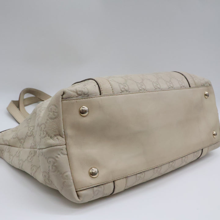 Gucci GG Guccissima Beige Abbey D-Ring Tote Handbag