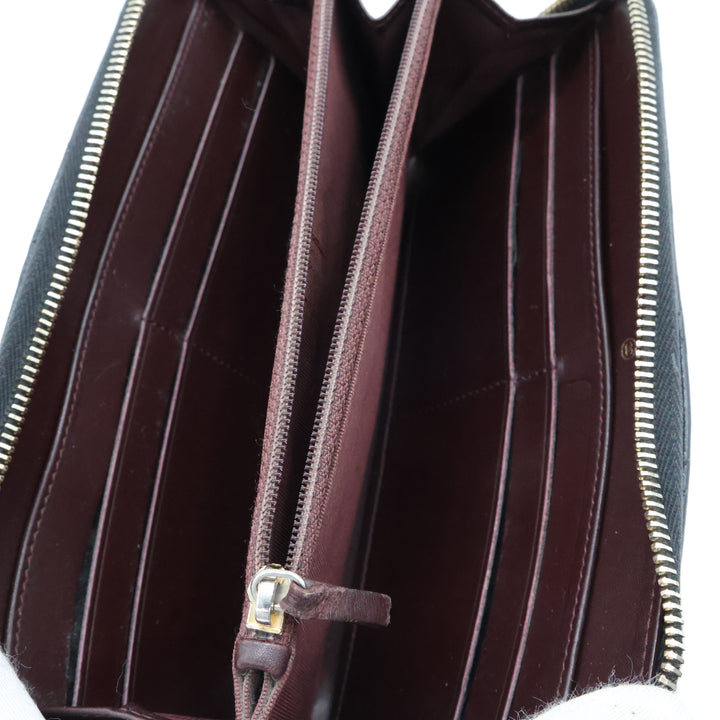 Chanel Zip Around Caviar Black Wallet