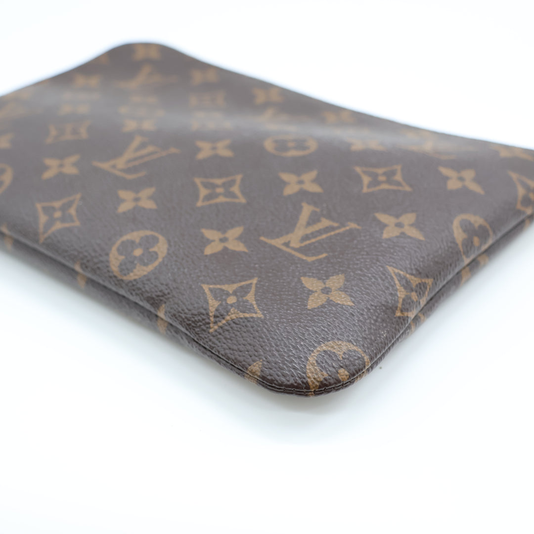 Louis Vuitton Brown Monogram Etui PM Voyage Pouch Bag