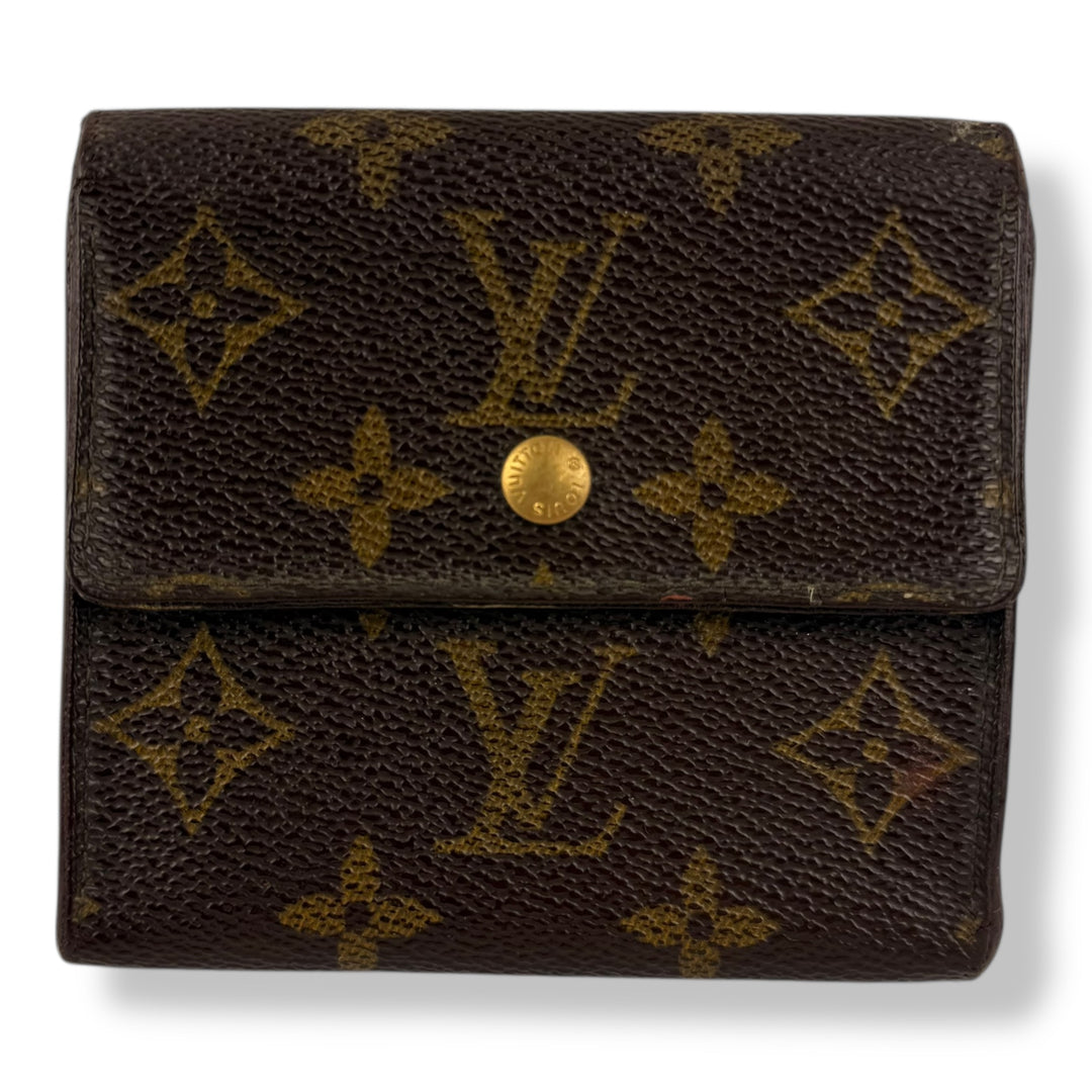 Louis Vuitton Vintage Brown Monogram Compact Bifold Wallet Purse
