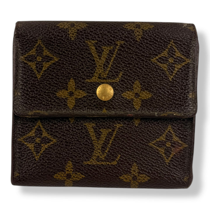 Louis Vuitton Vintage Brown Monogram Compact Bifold Wallet Purse