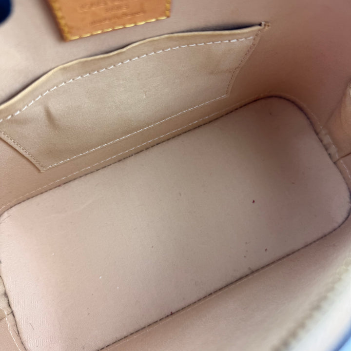 Louis Vuitton Alma BB Beige Vernis Patent Leather Monogram Handbag