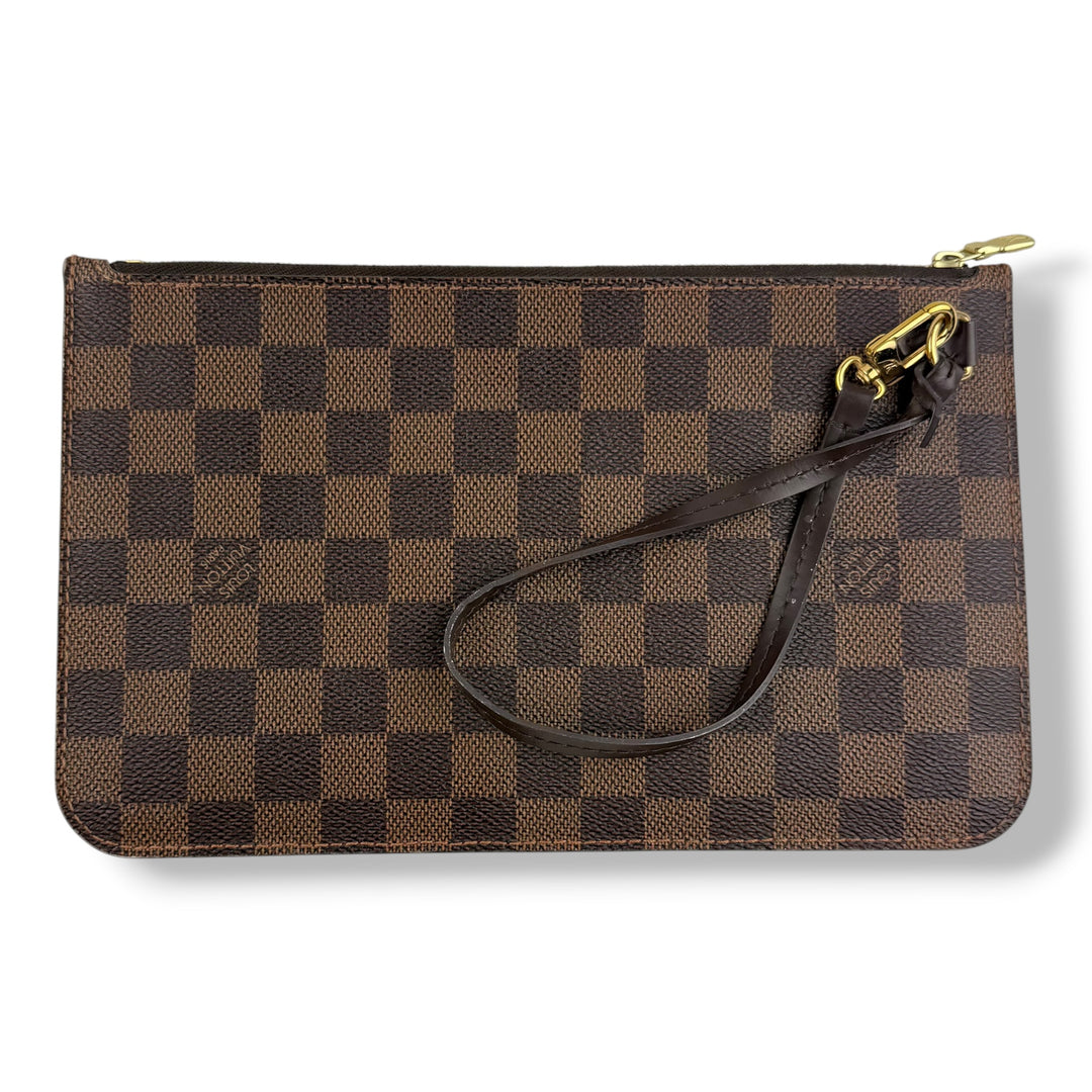 Louis Vuitton Damier Ebene Neverfull MM Clutch Pouch