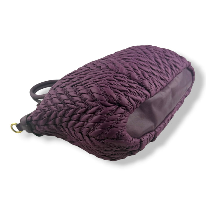 Coach Purple Madison Quilted Chevron Lindsey Satchel 70th Anniversary Handbag