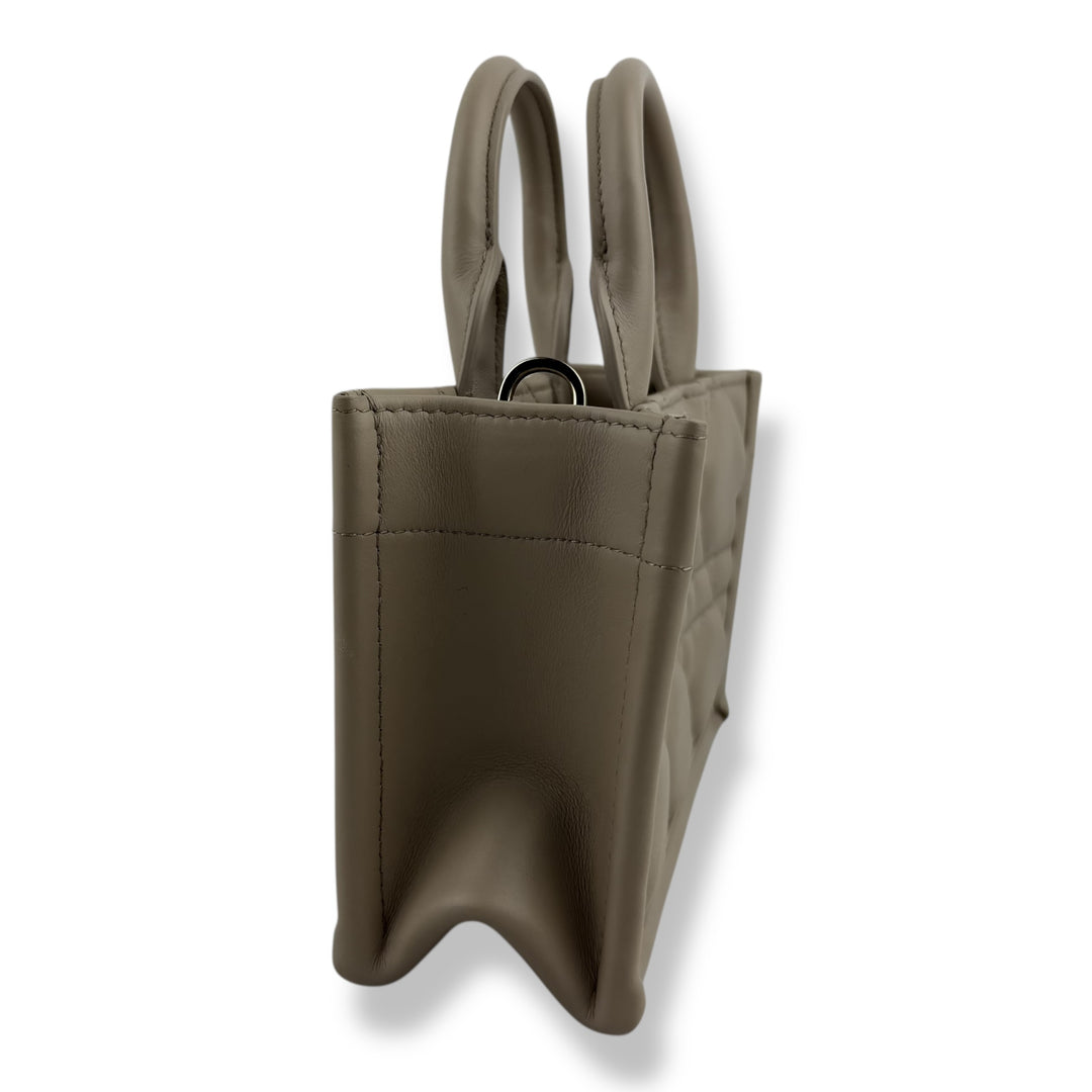 Mini Dior Book Tote Desert Taupe Macrocannage Calfskin