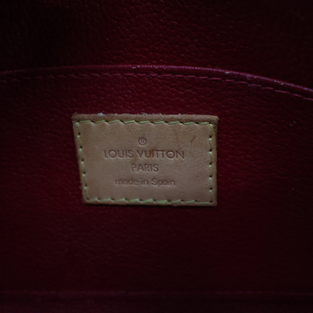 Louis Vuitton Red Vernis Patent Leather Travel Cosmetic PM Pouch