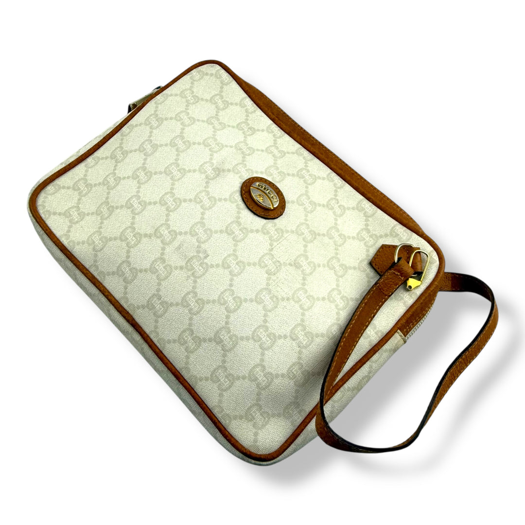 Gucci Plus White Monogram Clutch Pouch Bag