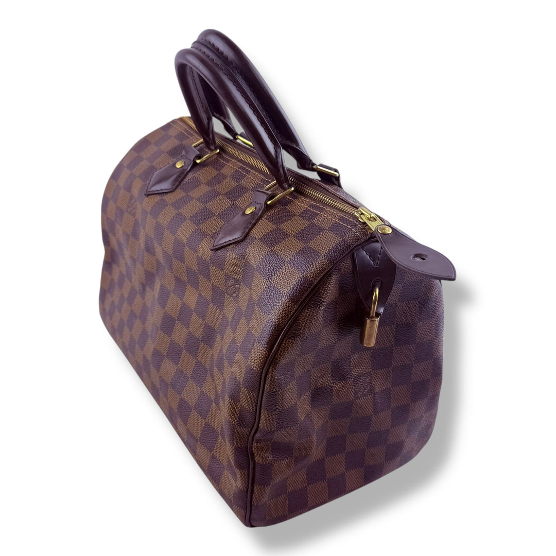 Louis Vuitton Speedy 30 Brown Damier Ebene Handbag