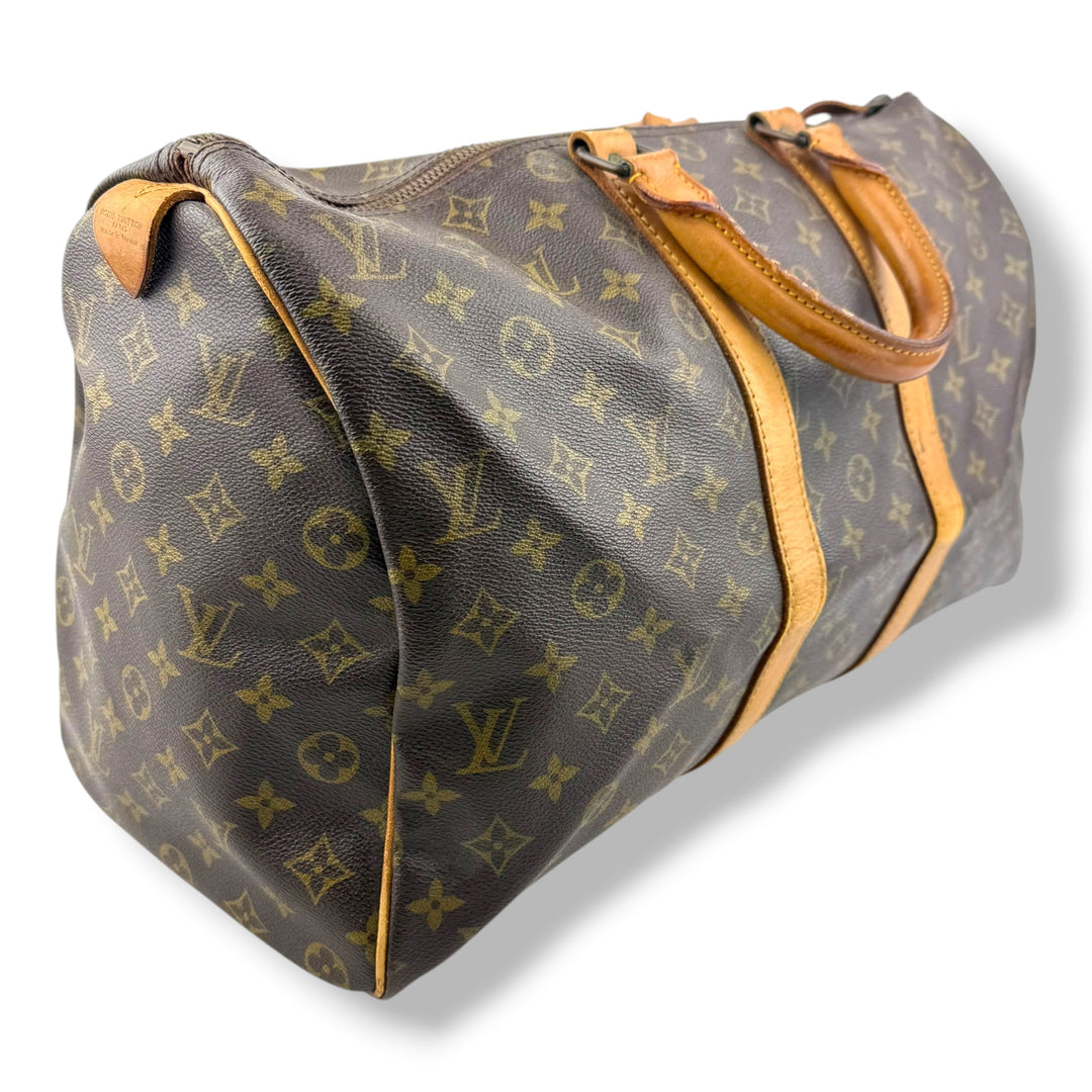 Louis Vuitton Vintage Brown Monogram 45 Keepall Duffle Bag