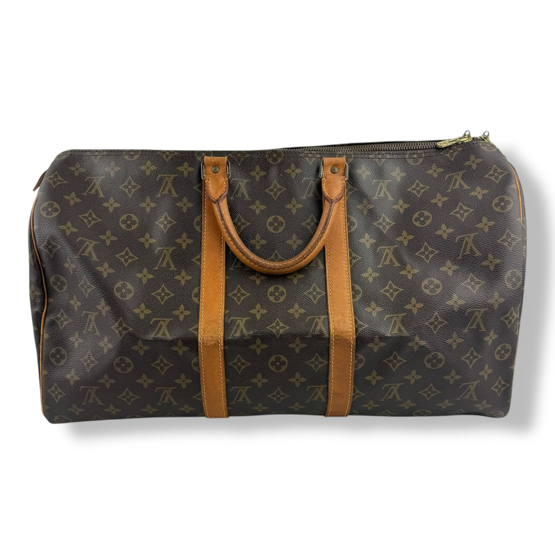 Louis Vuitton Vintage Brown Monogram 50 Keepall Duffle Bag
