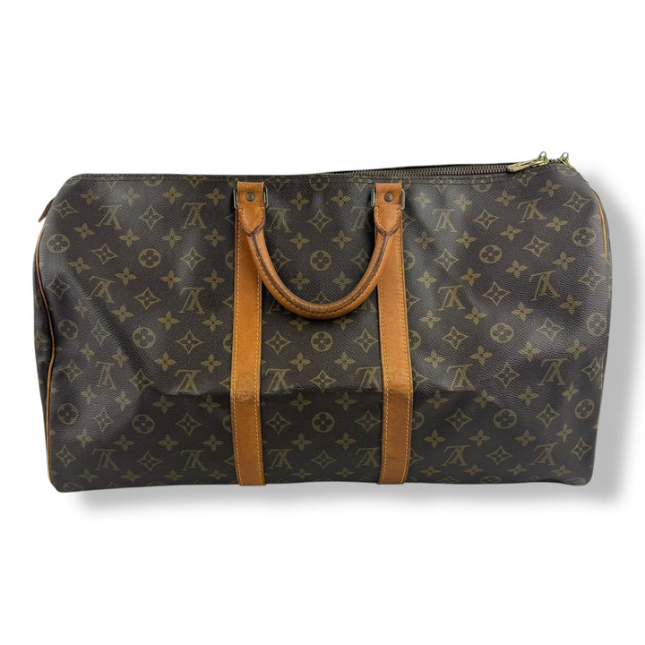 Louis Vuitton Vintage Brown Monogram 50 Keepall Duffle Bag