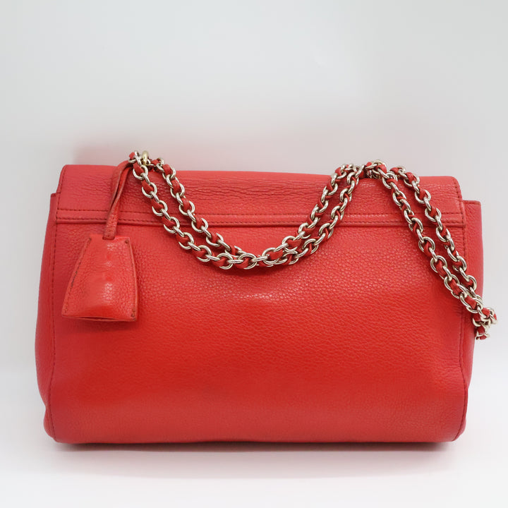Mulberry Medium Lily Red Leather Handbag