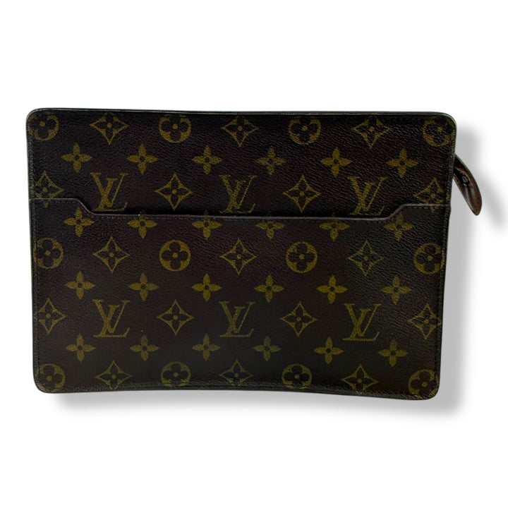Louis Vuitton Brown Monogram Pochette Homme Clutch Bag