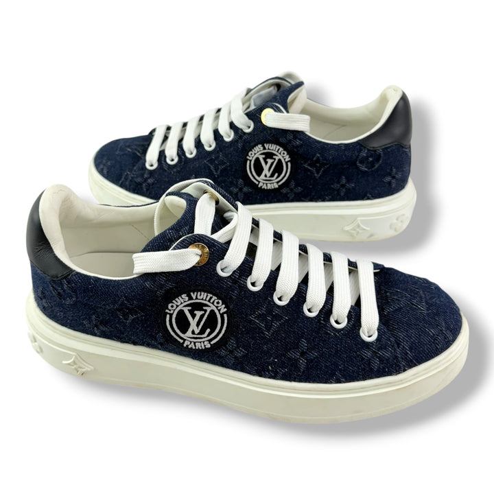 Louis Vuitton Blue/White Monogram Time Out LV UK 5.5 / EU 38.5