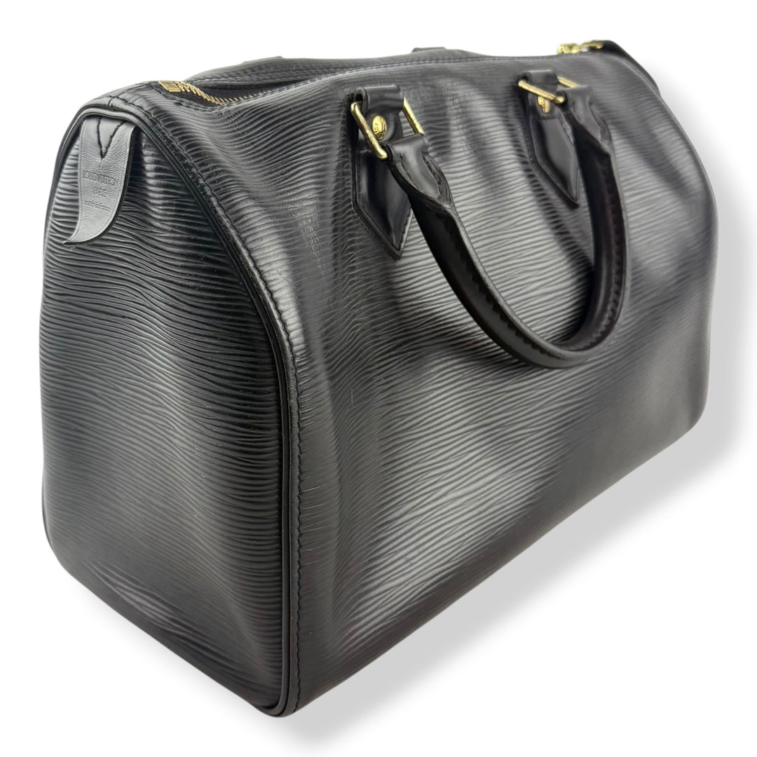 Louis Vuitton Black Epi Leather Speedy 28 Handbag