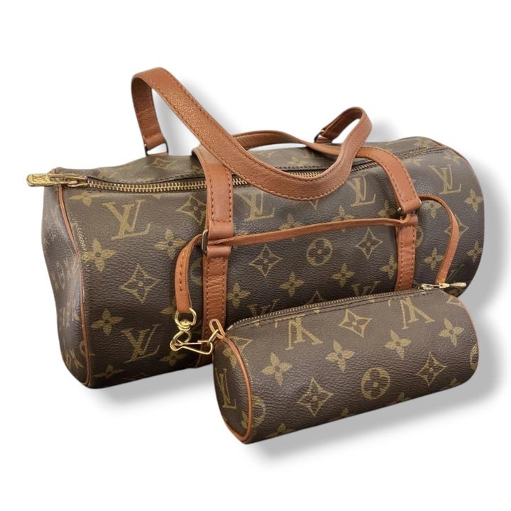 Louis Vuitton Vintage Brown Monogram Papillon 30 Handbag Set