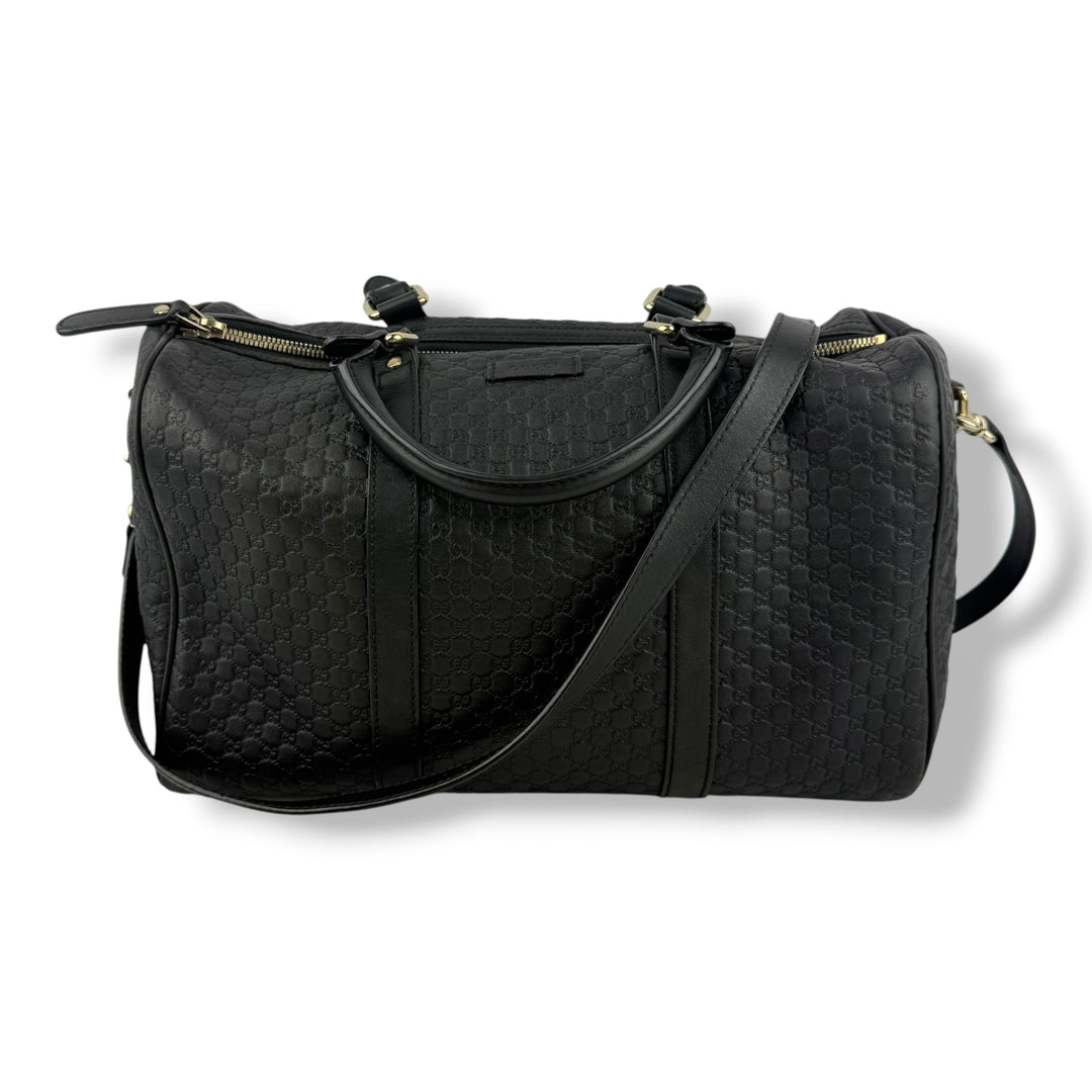 Gucci Guccissima Black GG Monogram Duffle Bag