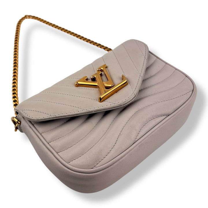 Louis Vuitton Grey Quilted Leather Multi Pochette New Wave Handbag