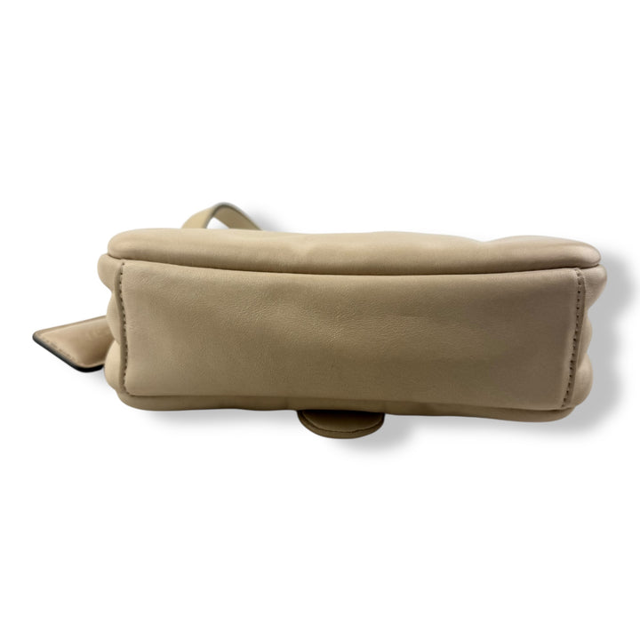Coach Pillow Tabby 18 Cream Leather Handbag