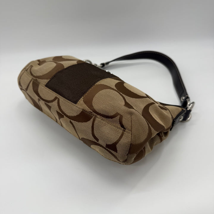 Coach Demi Stripe Beige Crossbody Bag
