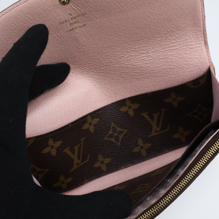 Louis Vuitton Emilie Brown Monogram Rose Ballerine Femme Wallet