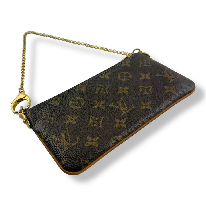 Louis Vuitton Milla MM Pochette Brown Monogram Wallet on Chain Handbag