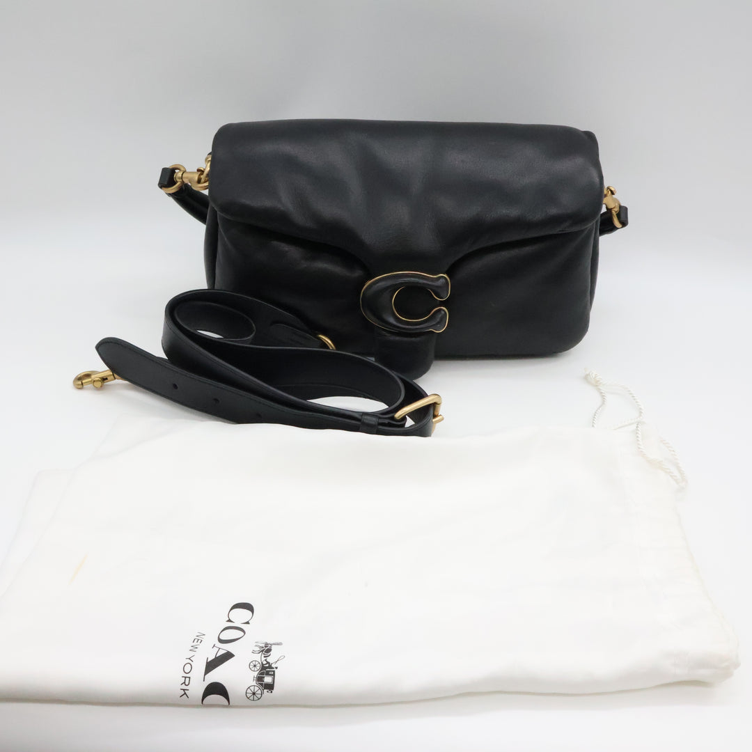 Coach Pillow Tabby 26 Black Leather Handbag